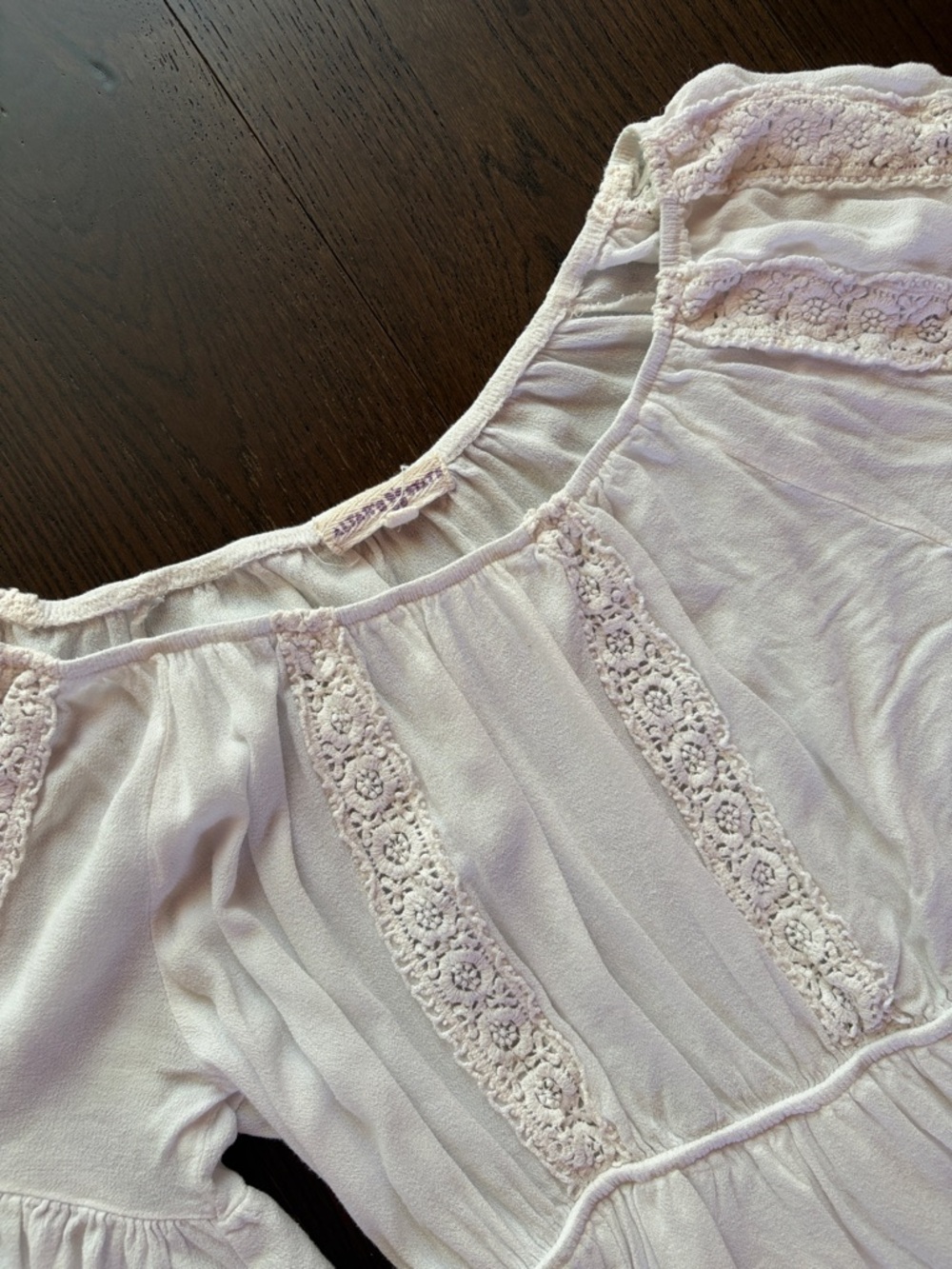 White Ruffle Off-Shoulder Dress - Picture 3 of 5